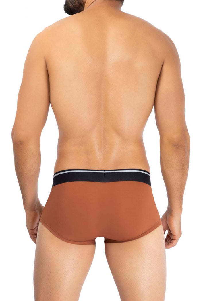 Clever Moda HAWAI 42181 Solid Microfiber Briefs Color Amber