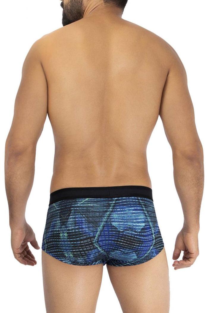 Clever Moda HAWAI 42183 Printed Microfiber Briefs Color Royal Blue