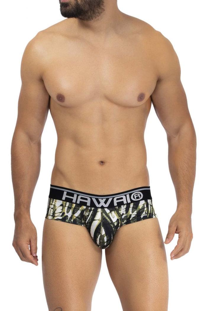 Clever Moda HAWAI 42192 Printed Microfiber Hip Briefs Color Military Green