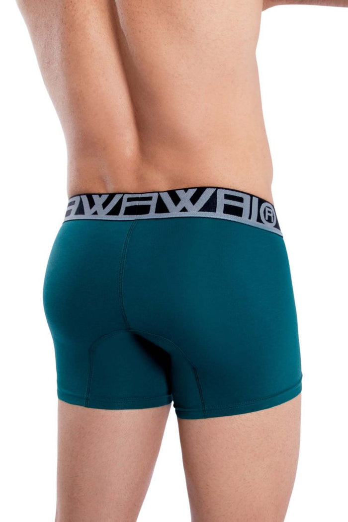 Clever Moda HAWAI 4986 Solid Athletic Trunks Color Green