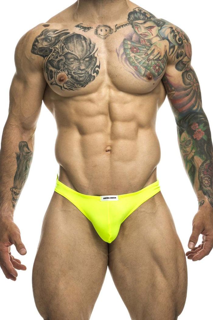 Clever Moda JUSTIN+SIMON XSJ01 Classic Bikini Color Neon Green