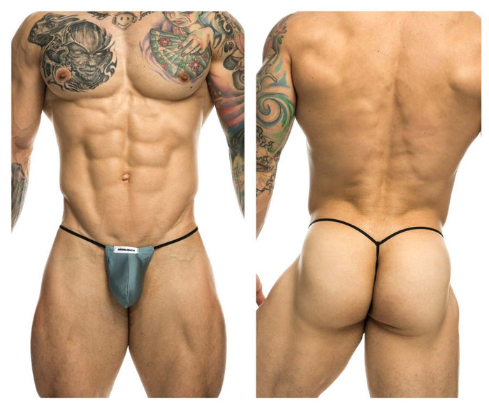 clever moda JUSTIN+SIMON XSJ02 Classic G-String Bulge Color Metal Green