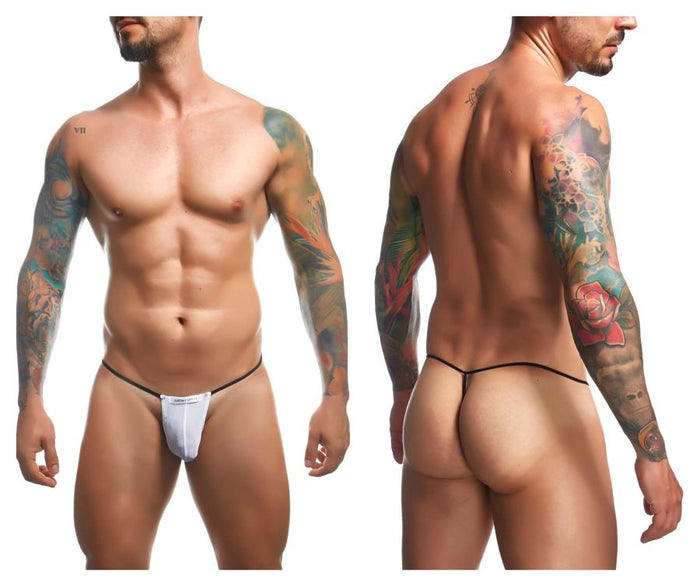 clever moda JUSTIN+SIMON XSJ02 Classic G-String Color White Mesh