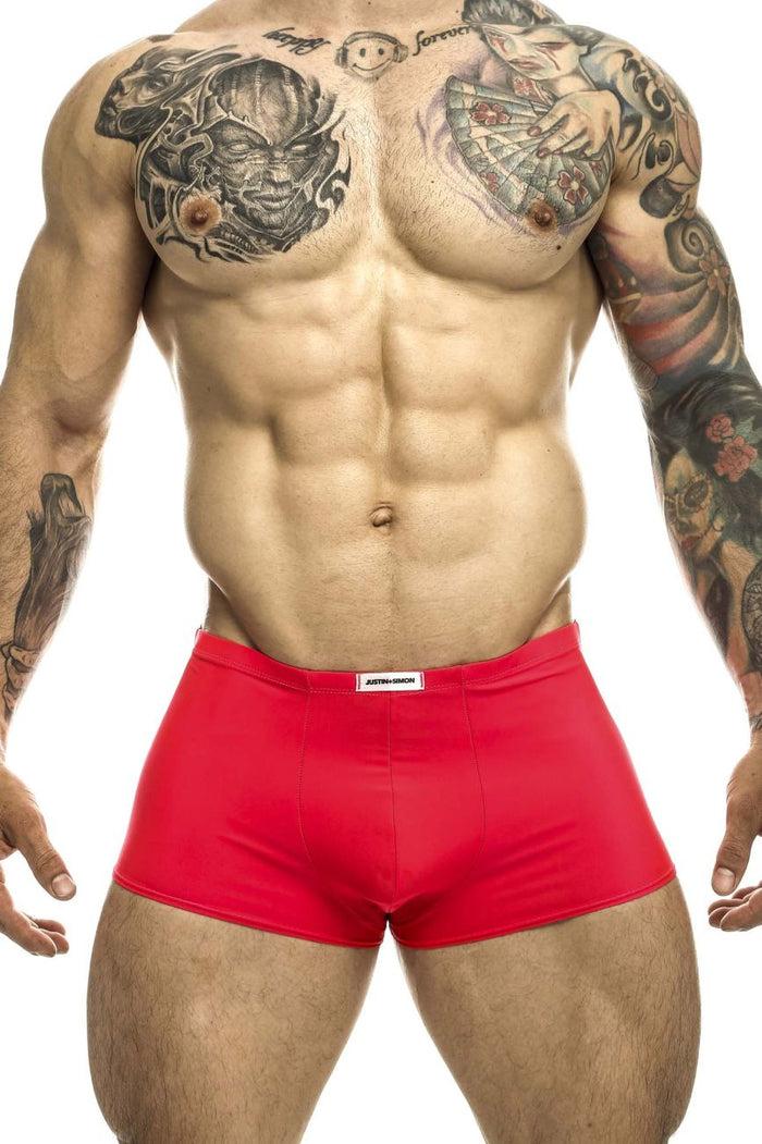 Clever Moda JUSTIN+SIMON XSJ08 Classic Trunks Color Coral