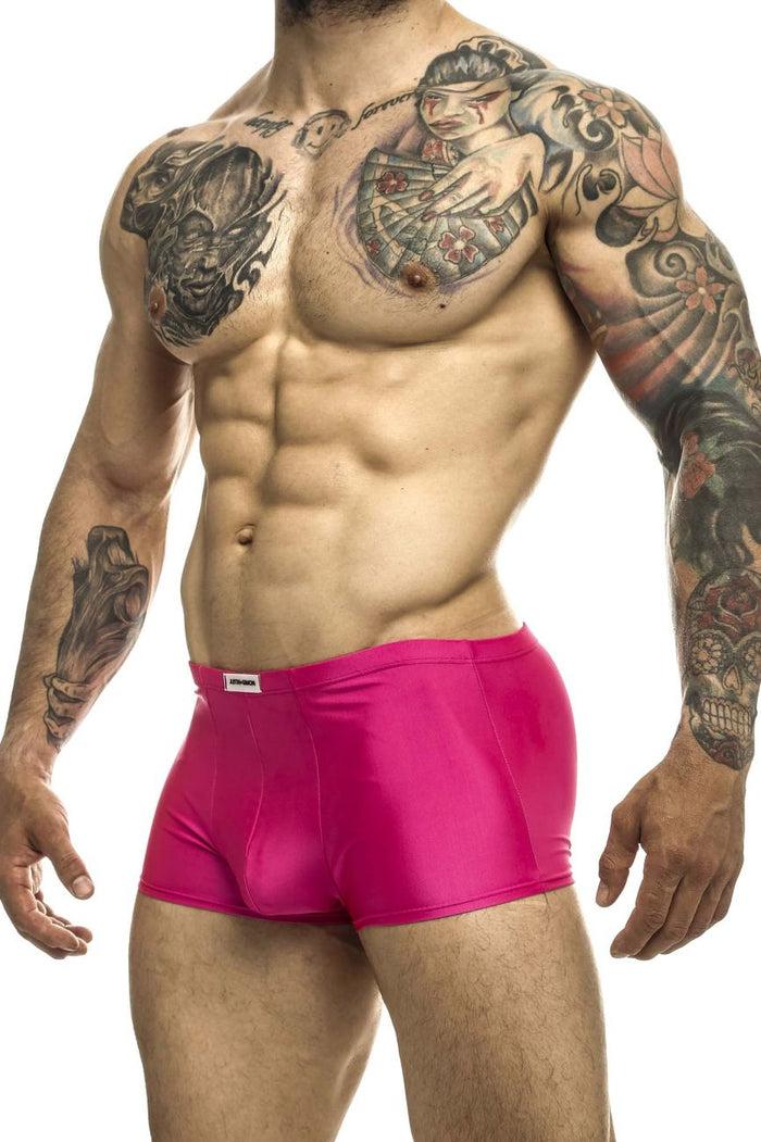 Clever Moda JUSTIN+SIMON XSJ08 Classic Trunks Color Hot Pink
