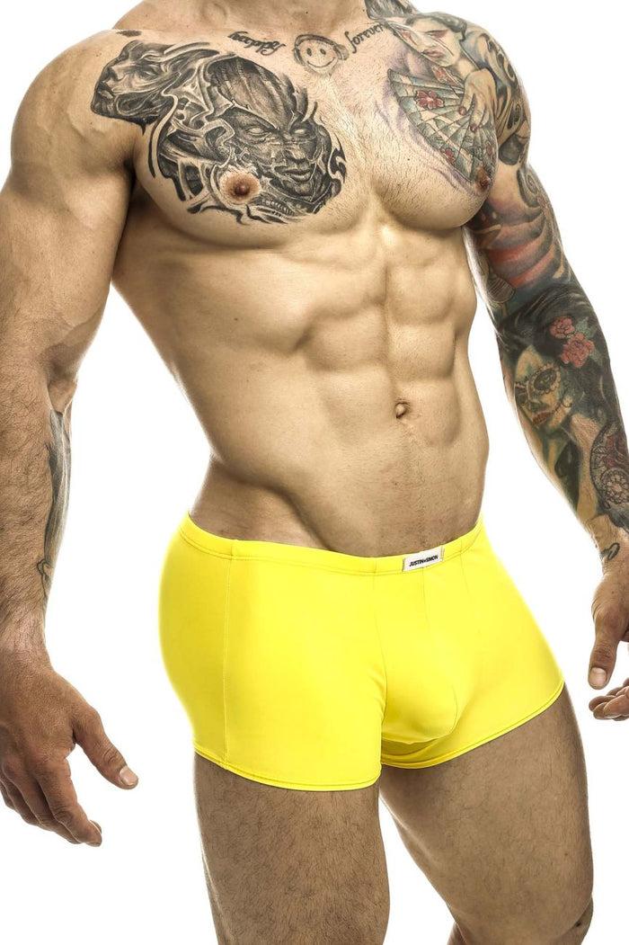 Clever Moda JUSTIN+SIMON XSJ08 Classic Trunks Color Yellow