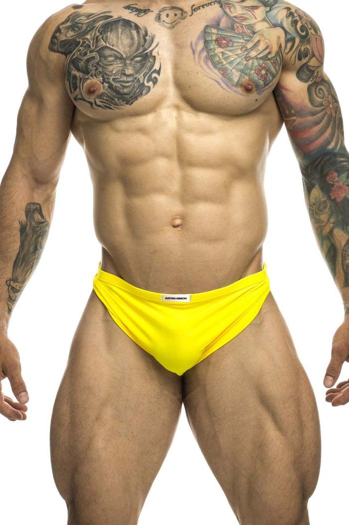 Clever Moda JUSTIN+SIMON XSJ09 Running Shorts Color Yellow