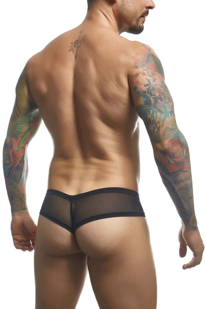 Clever Moda JUSTIN+SIMON XSJ22 Cheek Briefs Color Black Mesh
