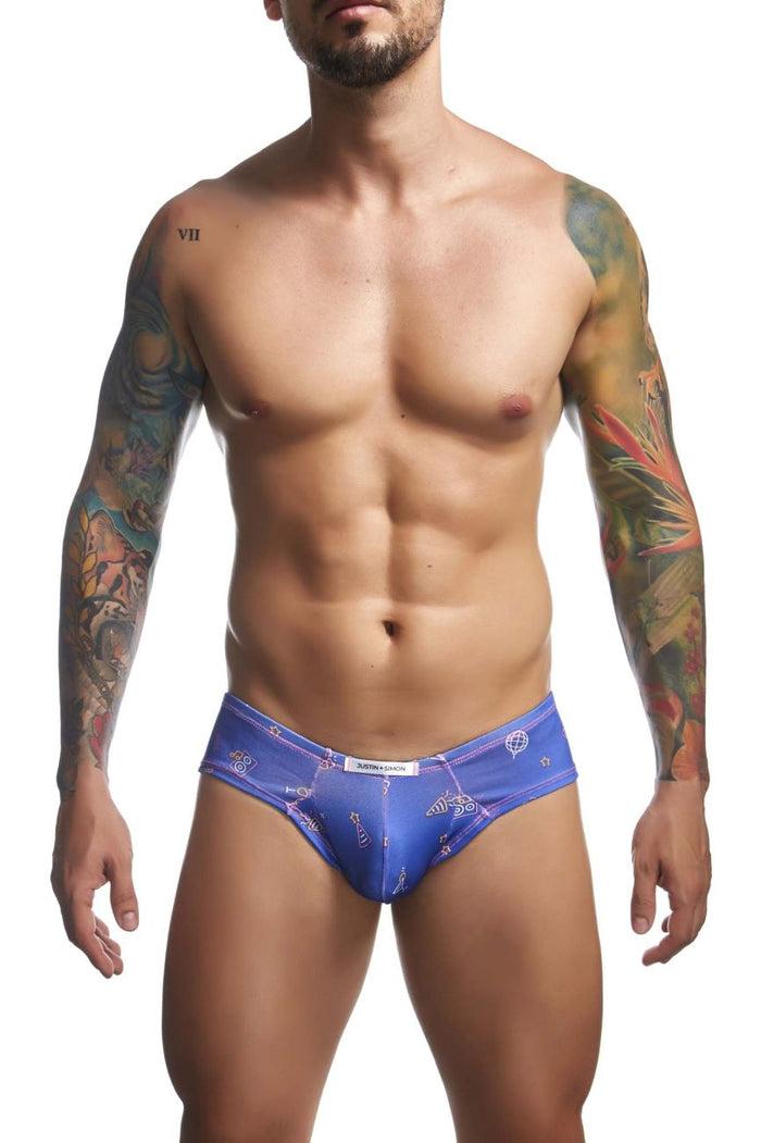 Clever Moda JUSTIN+SIMON XSJ22 Cheek Briefs Color Party