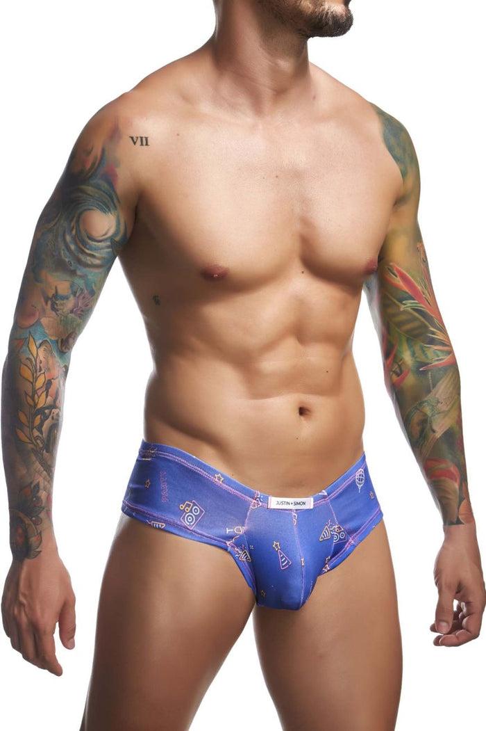 Clever Moda JUSTIN+SIMON XSJ22 Cheek Briefs Color Party