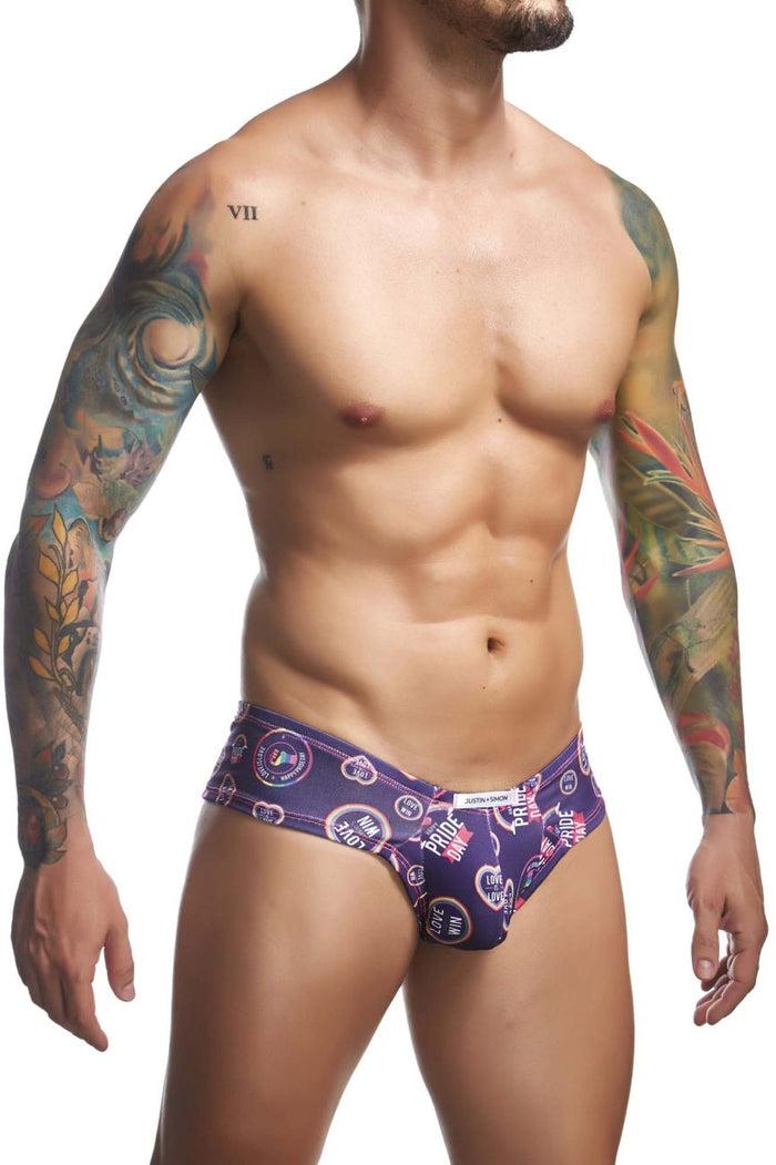 Clever Moda JUSTIN+SIMON XSJ22 Cheek Briefs Color Pride