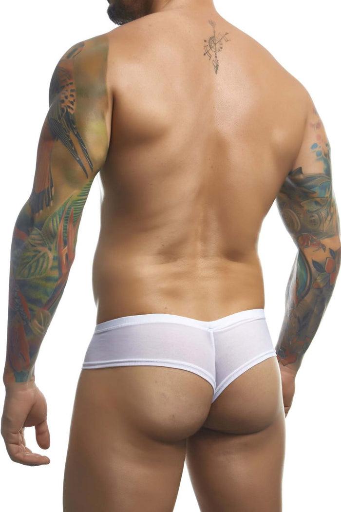 Clever Moda JUSTIN+SIMON XSJ22 Cheek Briefs Color White Mesh