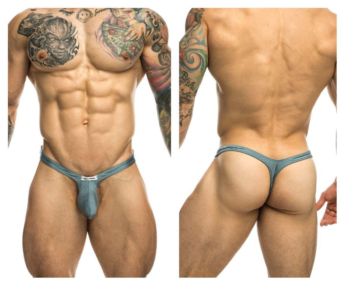 Clever Moda JUSTIN+SIMON XSJBU02 Bulge Thongs Color Metal Green