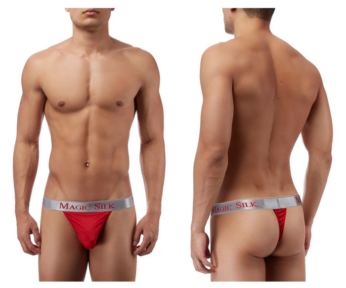 Clever Moda Magic Silk 4586 Silk Knit Micro Thong Color Red