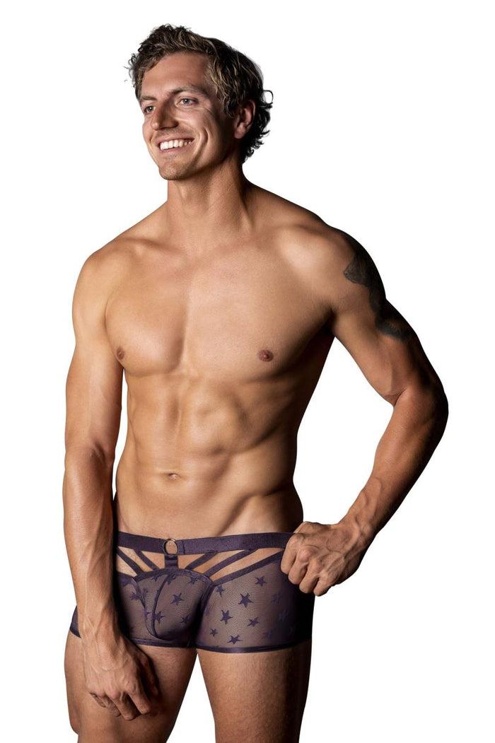 Clever Moda Male Power 122-291 Love Star Short With Ring Color Purple