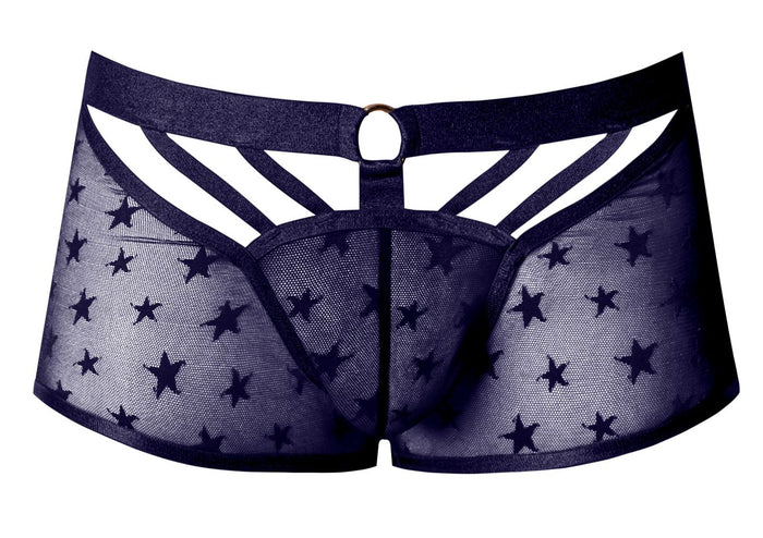 Clever Moda Male Power 122-291 Love Star Short With Ring Color Purple