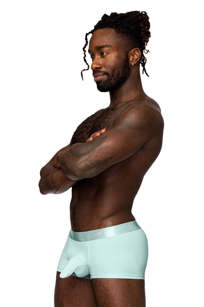 Clever Moda Male Power 129-281 Easy Breezy Mini Short With Sleeve Color Aqua
