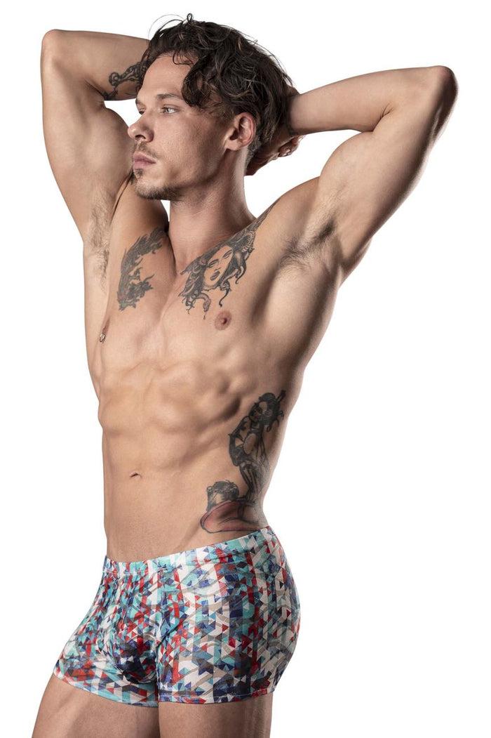 Clever Moda Male Power 131-293 Your Lace Or Mine Pouch Short Color Red-White-Blue