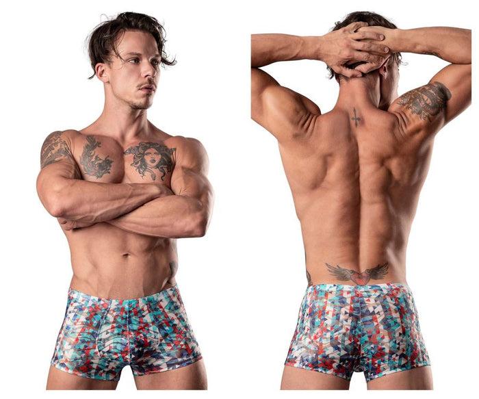 clever moda Male Power 131-293 Your Lace Or Mine Pouch Short Color Red-White-Blue