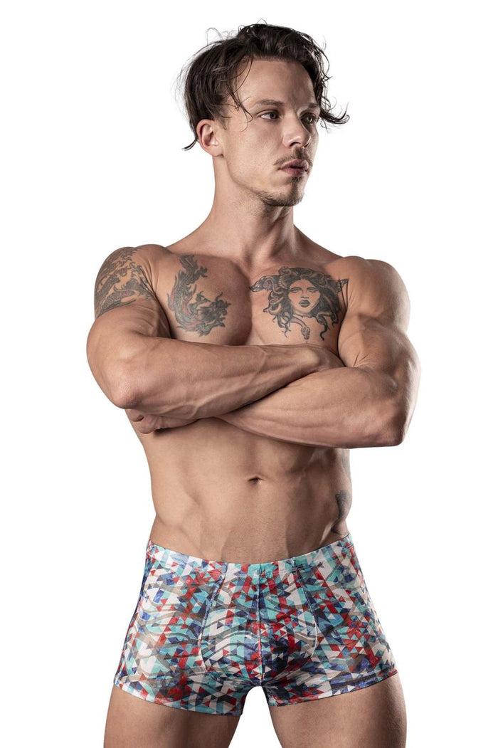 Clever Moda Male Power 131-293 Your Lace Or Mine Pouch Short Color Red-White-Blue