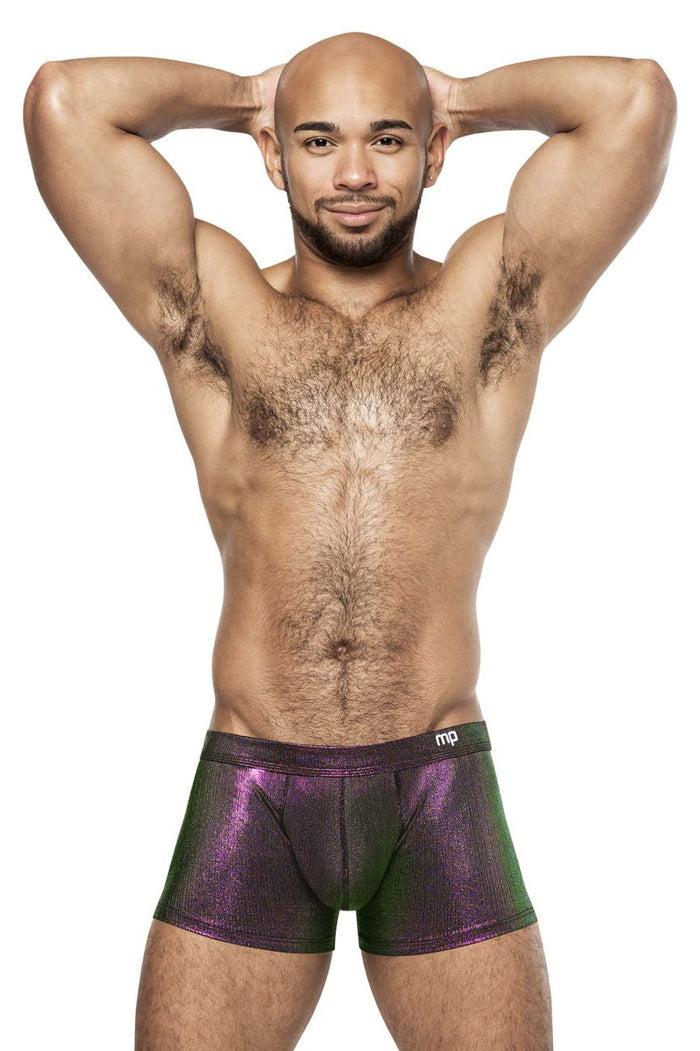 Clever Moda Male Power 143-277 Hocus Pocus Uplift Mini Short Color Purple