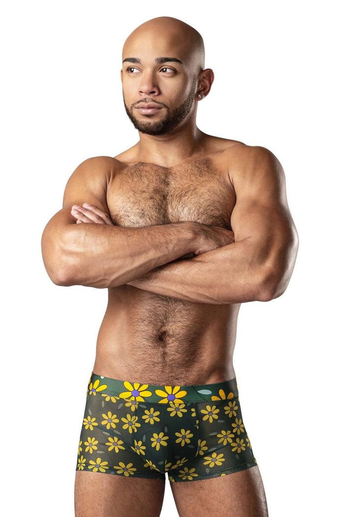 Clever Moda Male Power 145-285 Petal Power Pouch Short Color Daisy Print