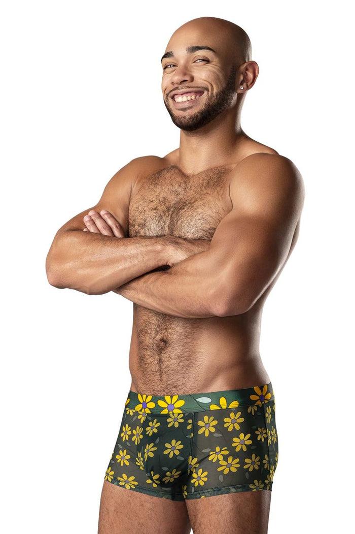 Clever Moda Male Power 145-285 Petal Power Pouch Short Color Daisy Print