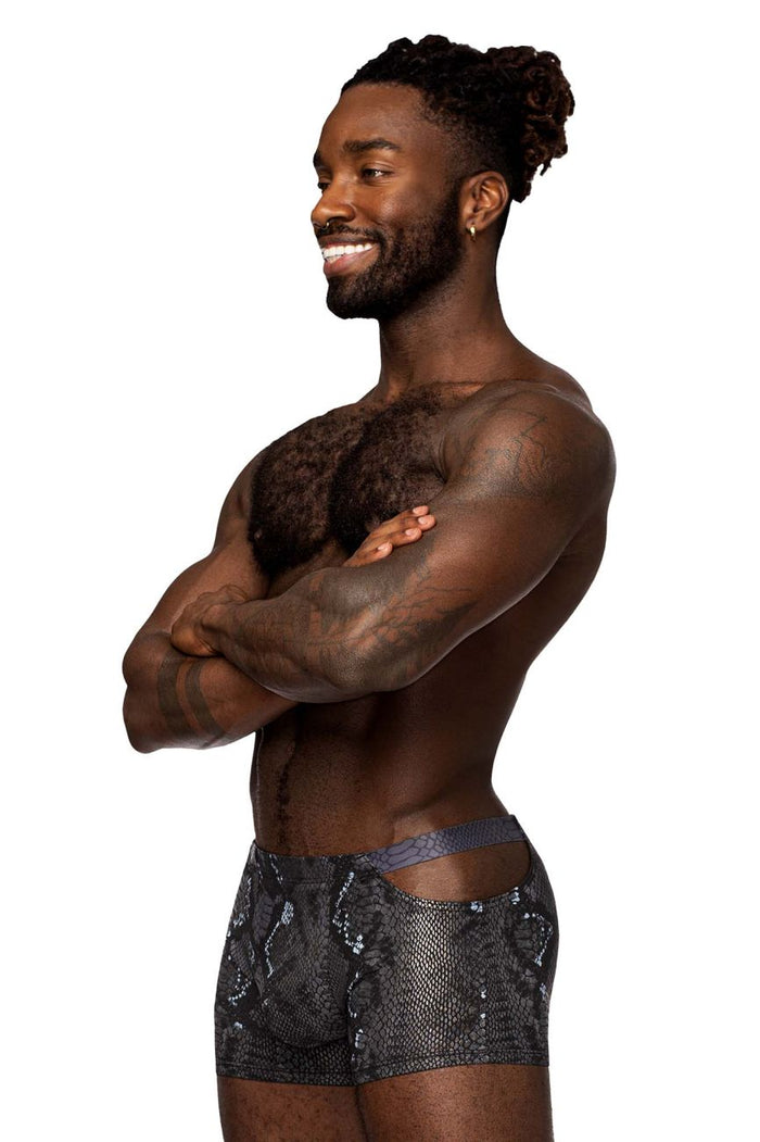 Clever Moda Male Power 153-282 S-naked Pouch Short Color Black-Blue