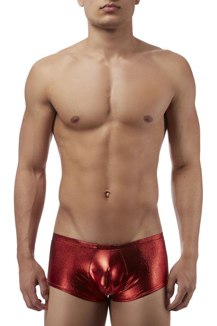 Clever Moda Male Power 153070 Heavy Metal Mini Short Boxer Briefs Color Red