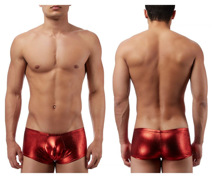 clever moda Male Power 153070 Heavy Metal Mini Short Boxer Briefs Color Red