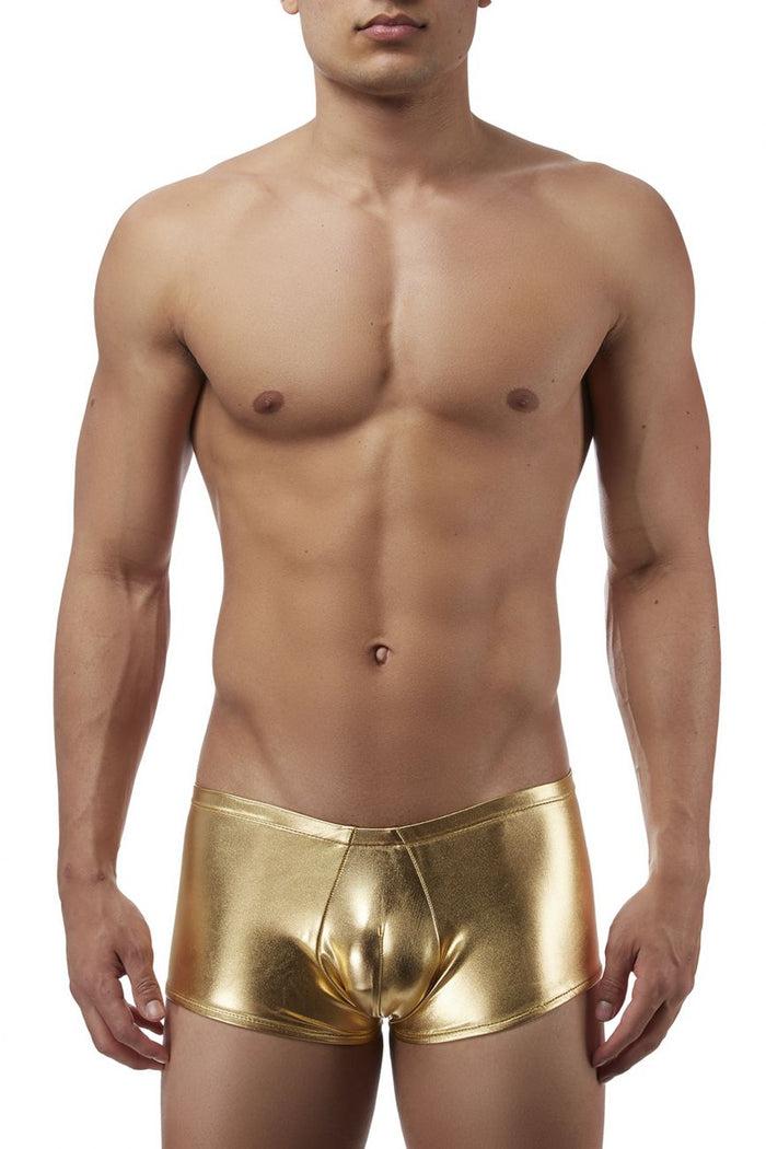 Clever Moda Male Power 153070 Heavy Metal Mini Short Boxer Briefs Color Gold