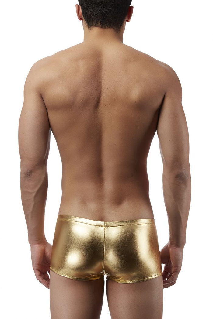 Clever Moda Male Power 153070 Heavy Metal Mini Short Boxer Briefs Color Gold