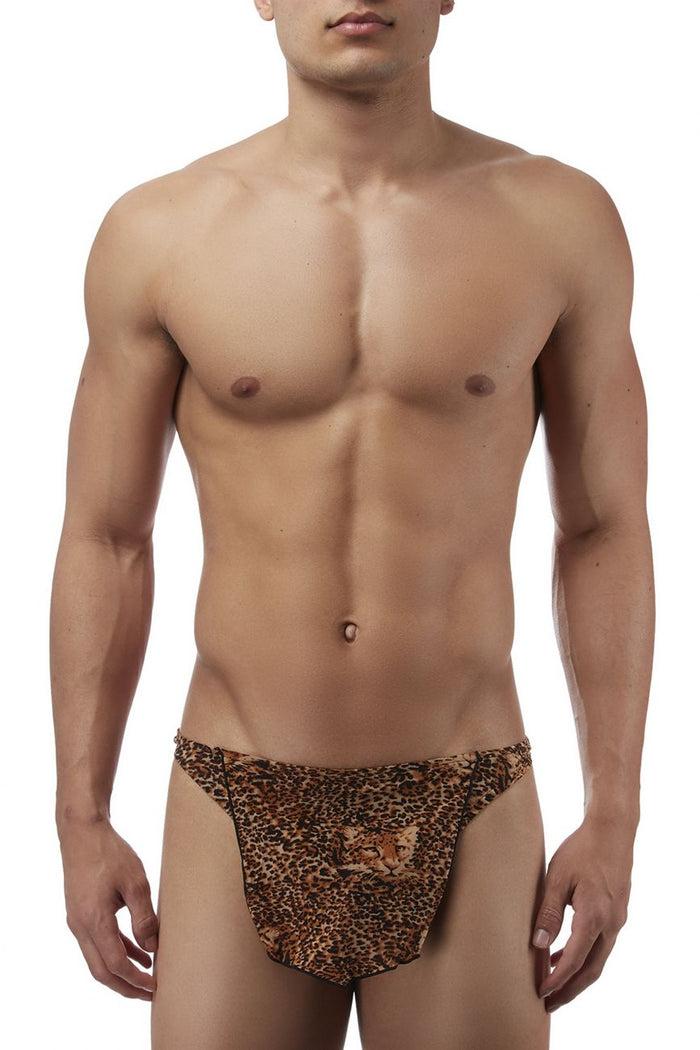 Clever Moda Male Power 329030 Animal Tarzan Thong Color Brown
