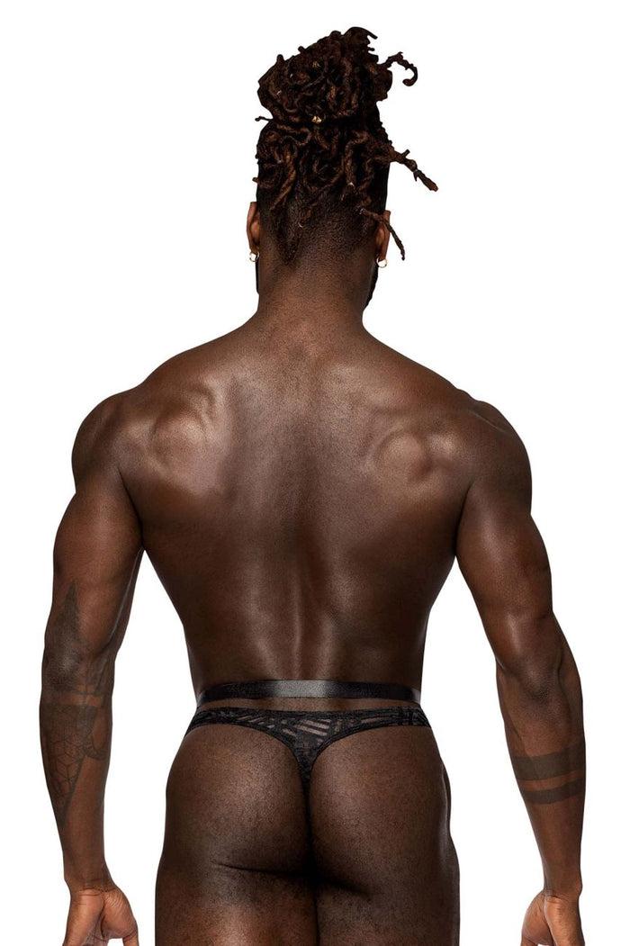 Clever Moda Male Power 415-284 Rude Awakening Strap Thong Color Black