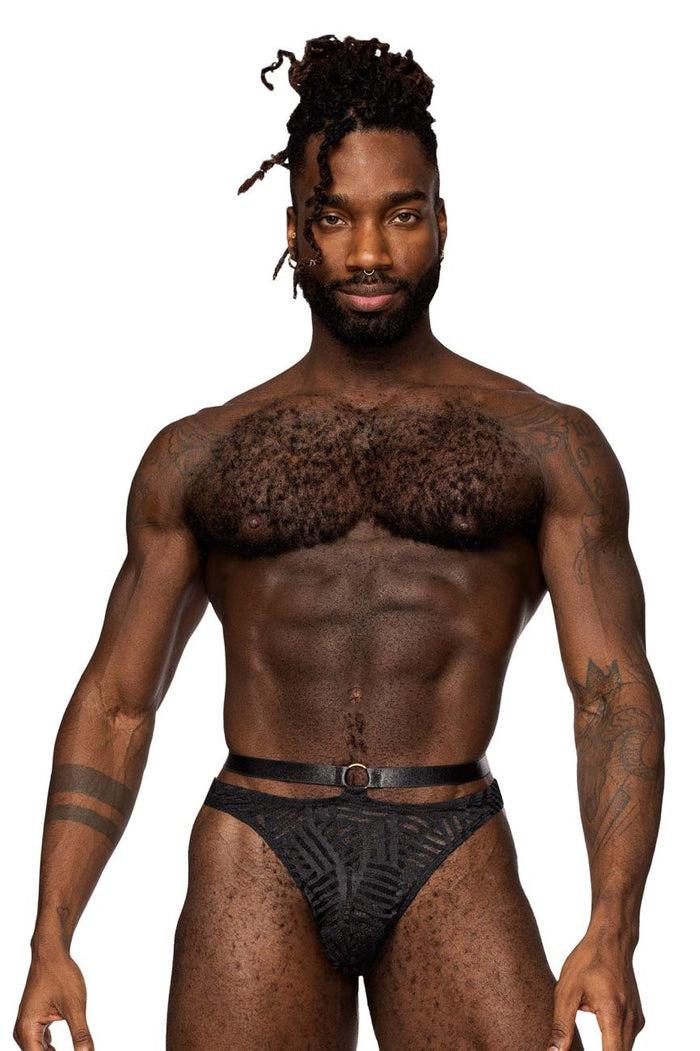 Clever Moda Male Power 415-284 Rude Awakening Strap Thong Color Black
