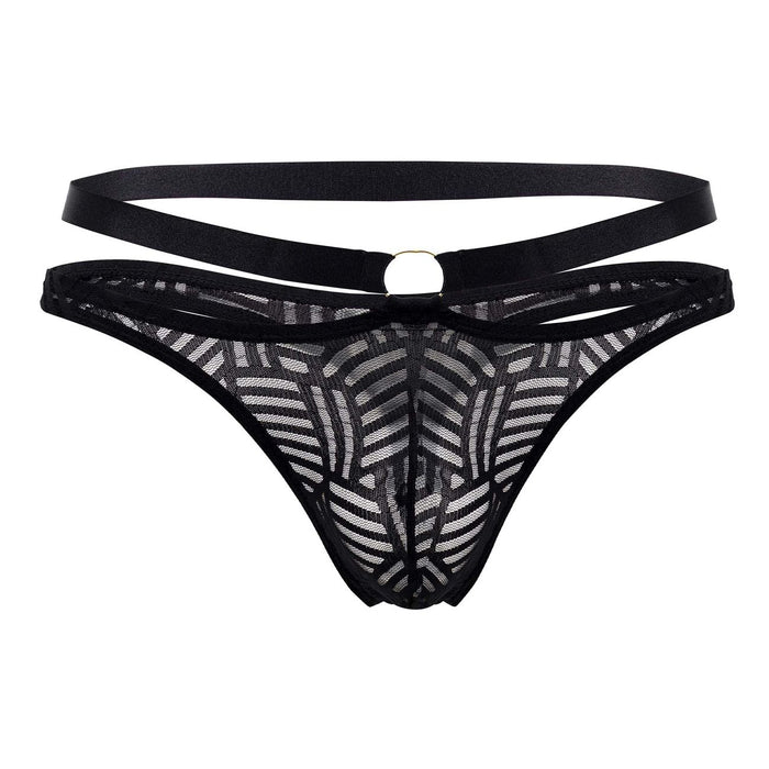 Clever Moda Male Power 415-284 Rude Awakening Strap Thong Color Black