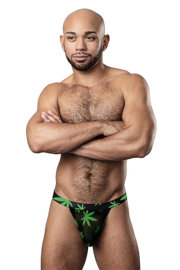 Clever Moda Male Power 433-294 Hazy Dayz Micro Thong Color Pot Leaf