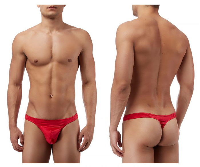 clever moda Male Power 442076 Satin Lycra Bong Thong Color Red