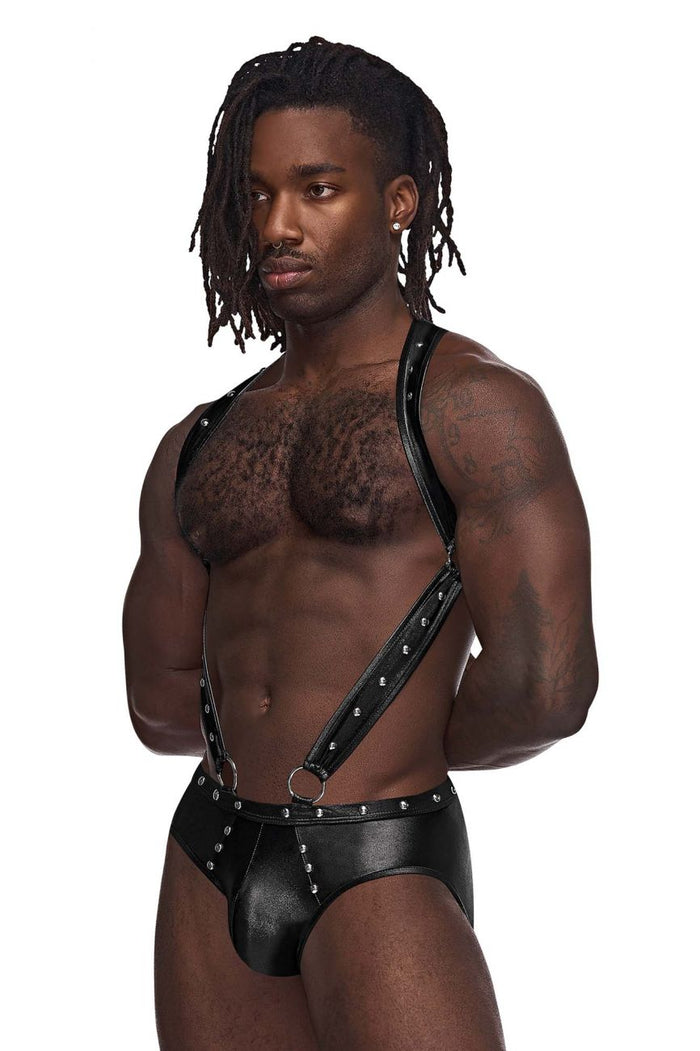 Clever Moda Male Power PAK-154 Fetish Uranus Jockstrap Color Black