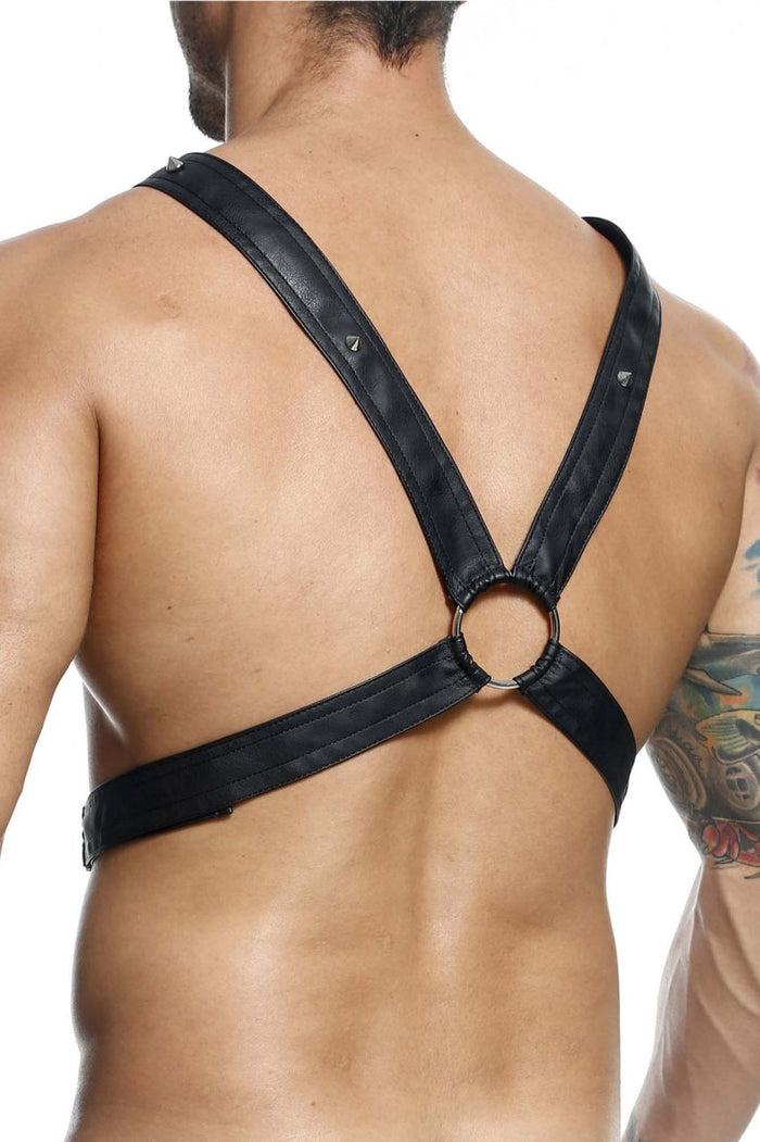Clever Moda MaleBasics DMBL09 DNGEON Cross Chain Harness Color Black