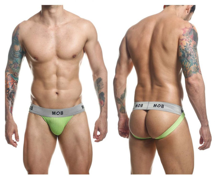 clever moda MaleBasics MBL107 MOB Classic Fetish Jock 3 Inches Jockstrap Color Green