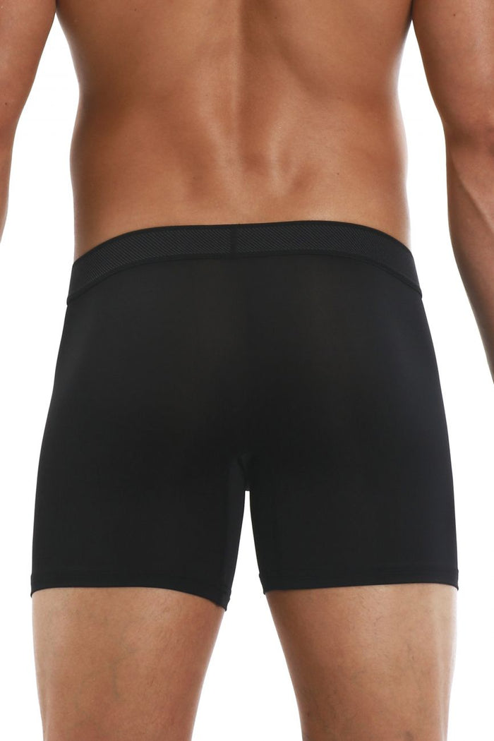 Clever Moda Papi 626185-982 Cool2 2PK Solid Boxer Briefs Color Black-Red