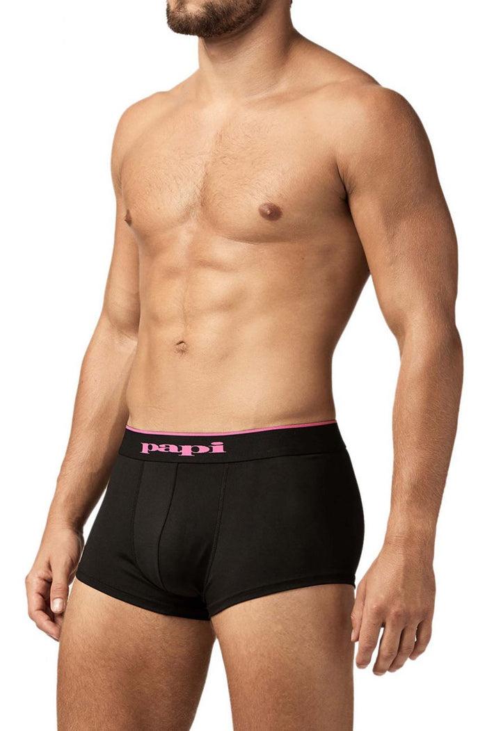 Clever Moda Papi UMPA048 2PK Microflex Brazilian Trunks Color Berry-Texture