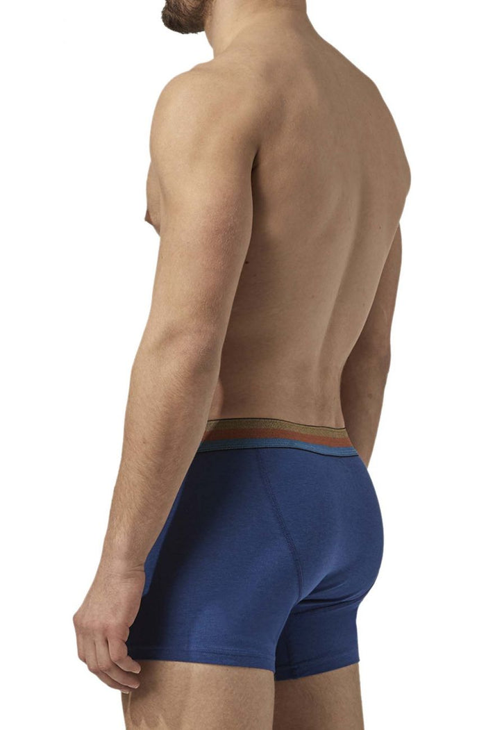 Clever Moda Papi UMPA088 2PK Microflex Brazilian Boxer Briefs Color Blue-Black