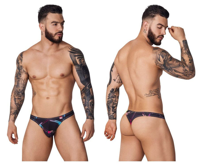 clever moda Pikante PIK 1077 Nucleus Thongs Color Black