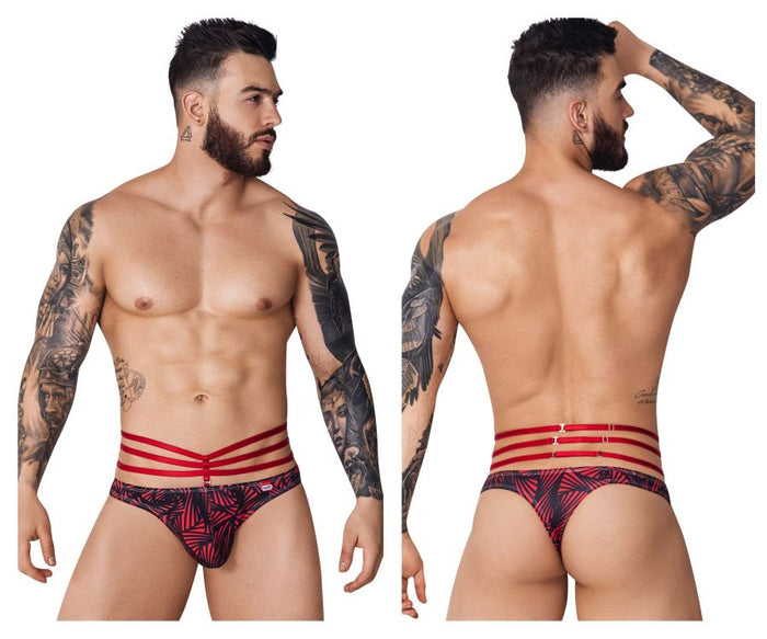 clever moda Pikante PIK 1081 Fiery Thongs Color Red