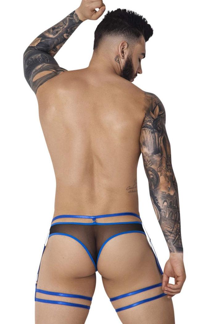 Clever Moda Pikante PIK 1082 Lujueria Garter Thongs Color Blue