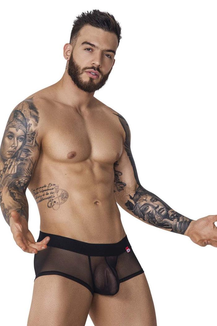 Clever Moda Pikante PIK 1090 Burly Mesh Trunks Color Black