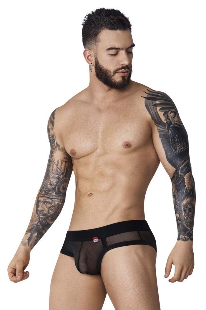 Clever Moda Pikante PIK 1091 Burly Mesh Briefs Color Black