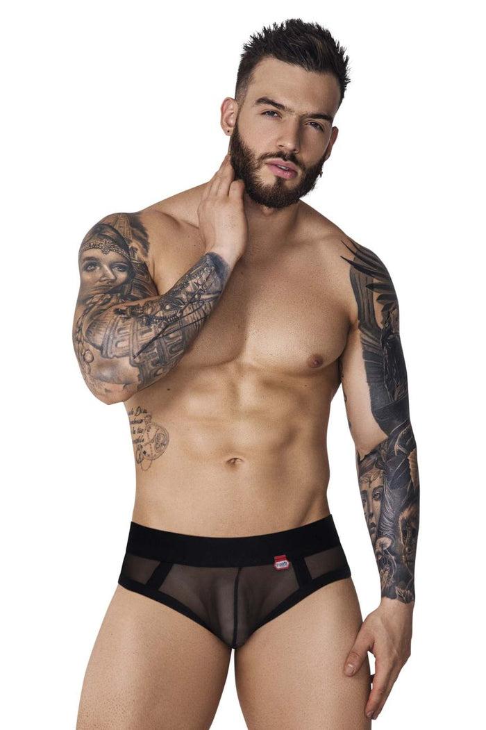 Clever Moda Pikante PIK 1091 Burly Mesh Briefs Color Black